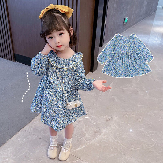 Vestido Infantil Estilo Vaquero Floral Princesa