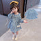 Vestido Infantil Estilo Vaquero Floral Princesa