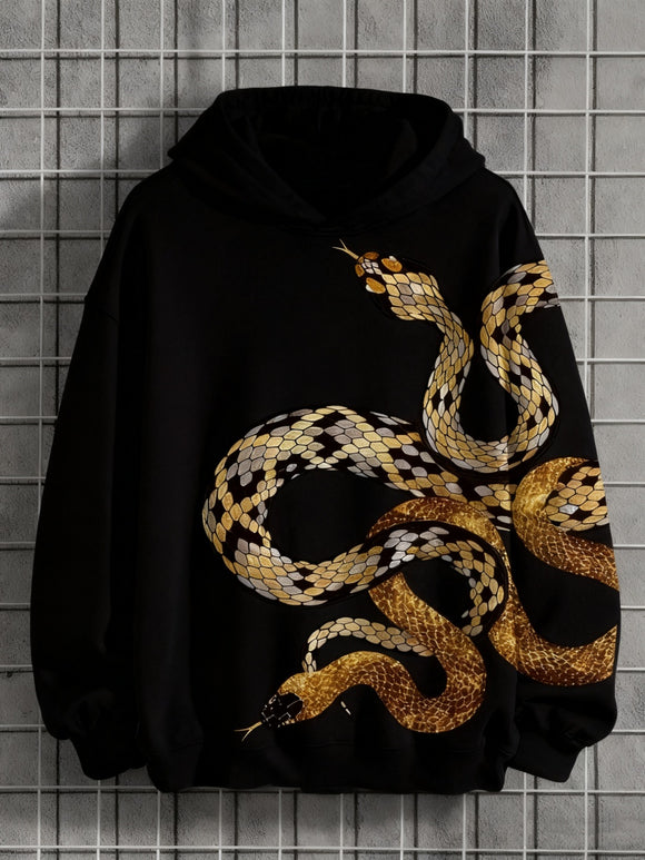 Sudadera Estampada de Manga Larga para Hombre - Hoodie Casual Versátil