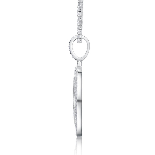 Collar Estrella de Nieve Plata - Colgante con Moissanita S925 y Baño de Platino - Image 2