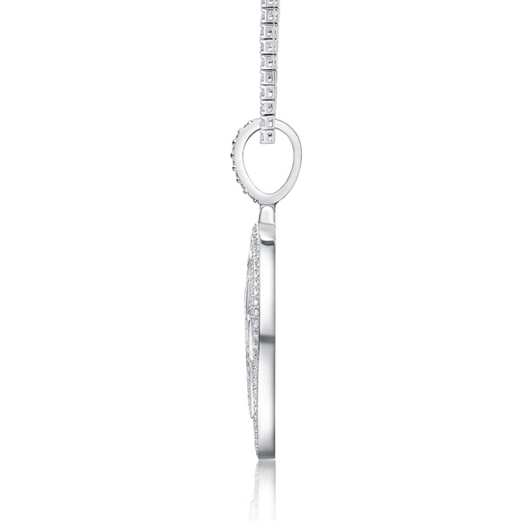 Collar Estrella de Nieve Plata - Colgante con Moissanita S925 y Baño de Platino