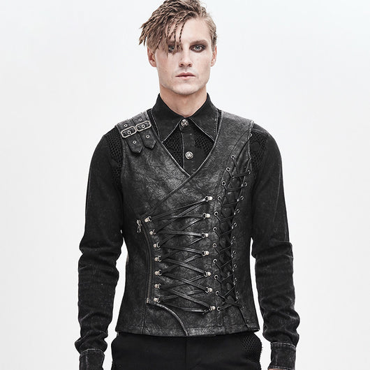 Chaleco Floral Gris Marengo con Ajuste Trasero para Hombre
