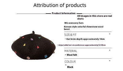 Boina Diamante Negra - Gorro Pintor Versátil y Cálido - Image 10
