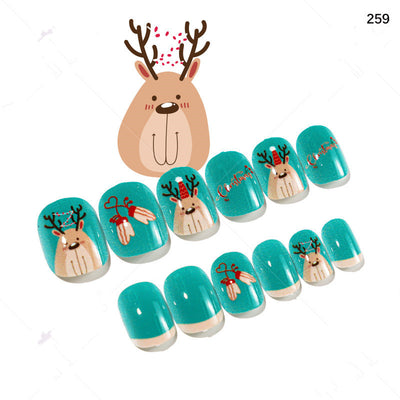 Uñas Postizas Navideñas para Niñas - Set 24 Piezas Listas para Usar - Image 13