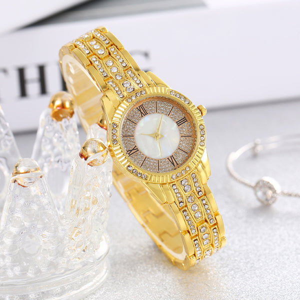 Reloj de Pulsera Elegante de Lujo con Diamantes Incrustados y Superficie de Cielo Estrellado para Mujer - Image 3