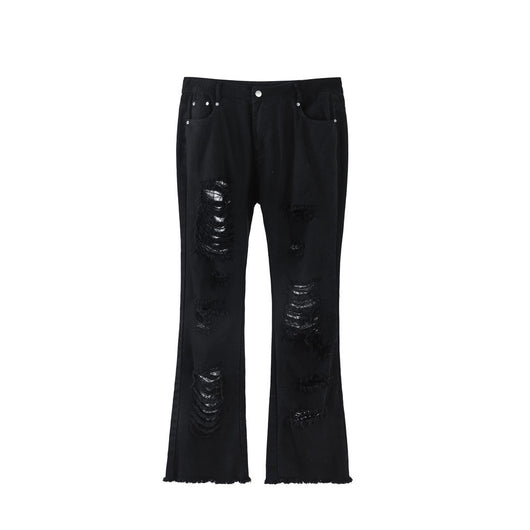 Pantalones Acampanados Holgados con Detalle Deshilachado - Estilo Europeo Casual - Image 2