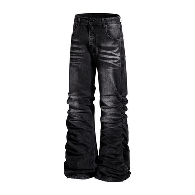 Jeans de Diseñador para Hombre con Pliegues Texturizados y Corte Premium - Image 2