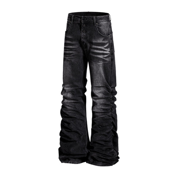 Jeans Masculinos de Grife com Pregas Texturizadas e Caimento Premium