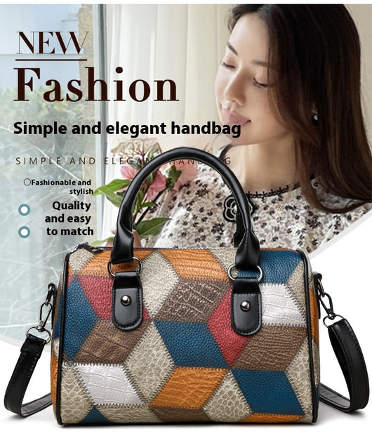 Bolso Bandolera Geométrico Cuadrillé Contraste de Colores para el Trabajo - Image 16
