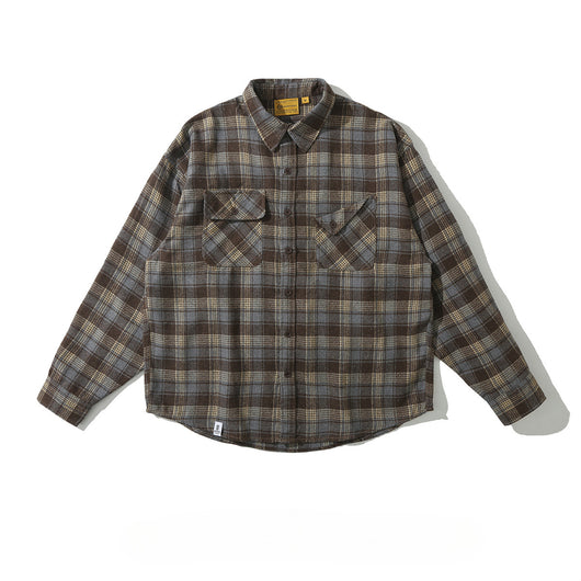 Camisa Cuadriculada Retro para Hombre con Manga Larga y Corte Holgado - Image 12