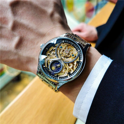 Reloj Mecánico Automático para Hombre con Esfera Luminiscente y Diseño Calado - Image 22
