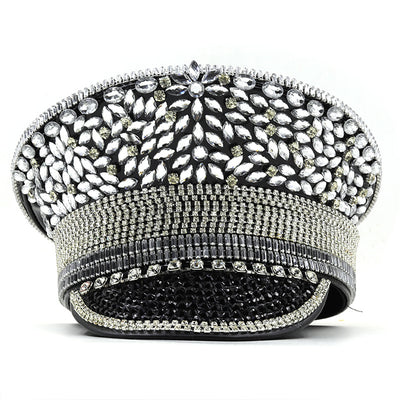 Gorra de Diamantes Plateada con Lentejuelas para Novia y Eventos - Image 2