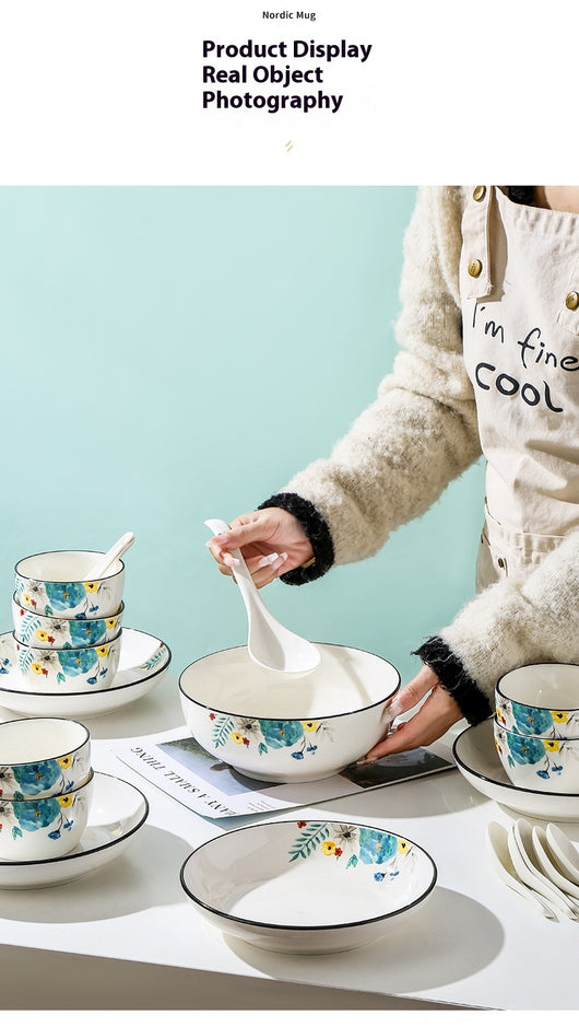 Juego de Vajilla Bone China con Diseño Floral - Image 9