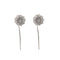 Aretes de Girasol Plateados