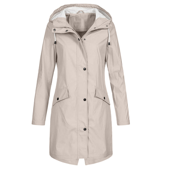 Chaqueta Cortaviento Deportiva Mujer Largo Medio