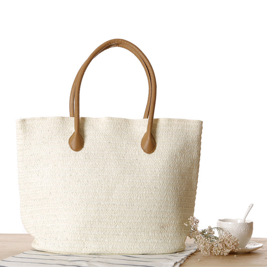 Bolsa de Playa Redonda Tejida a Mano - Bolso Cruzado de Ratán para Mujer - Image 78