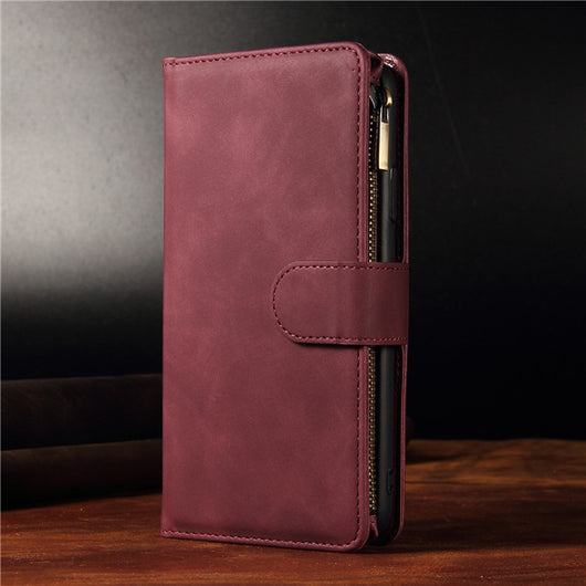 Funda Cartera Multifuncional de Cuero para Celular con Compartimentos para Tarjetas - Image 11