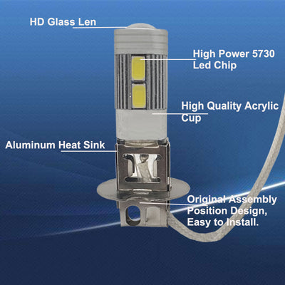 Luces LED H3 H1 para Faros Antiniebla de Auto - Image 5