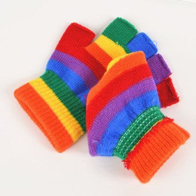 Guantes sin Dedos Arcoíris para Adultos - Medio Dedo Transpirable - Image 5