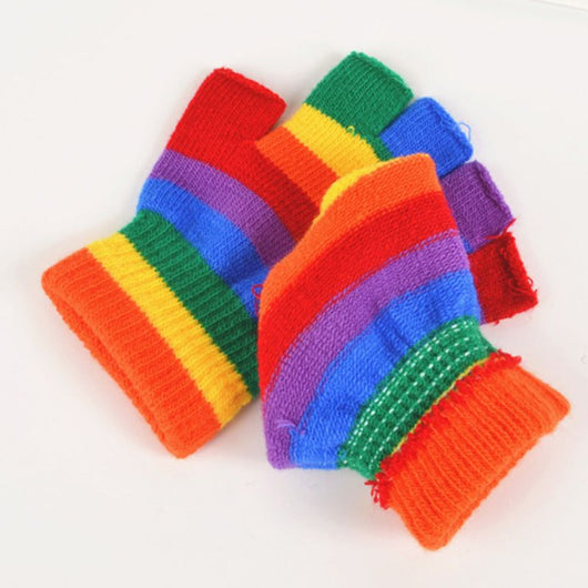 Guantes sin Dedos Arcoíris para Adultos - Medio Dedo Transpirable - Image 5