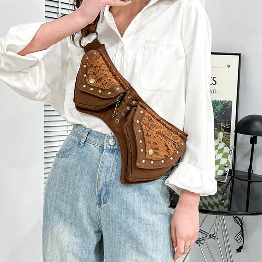 Bolsa de Cintura Vintage para Mujer - Bandolera Crossbody Impermeable - Image 4