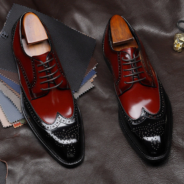 Zapatos Formales de Cuero con Punta Afilada para Hombre