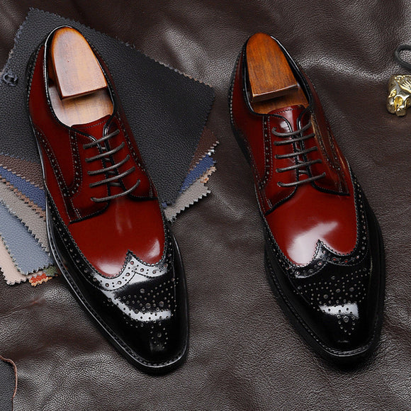 Zapatos Formales de Cuero con Punta Afilada para Hombre