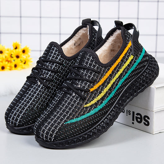 Zapatillas Deportivas Transpirables Negro y Blanco para Otoño e Invierno