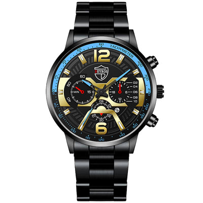 Reloj de Negocios Hombre Acero Inoxidable con Calendario Cuarzo - Image 3