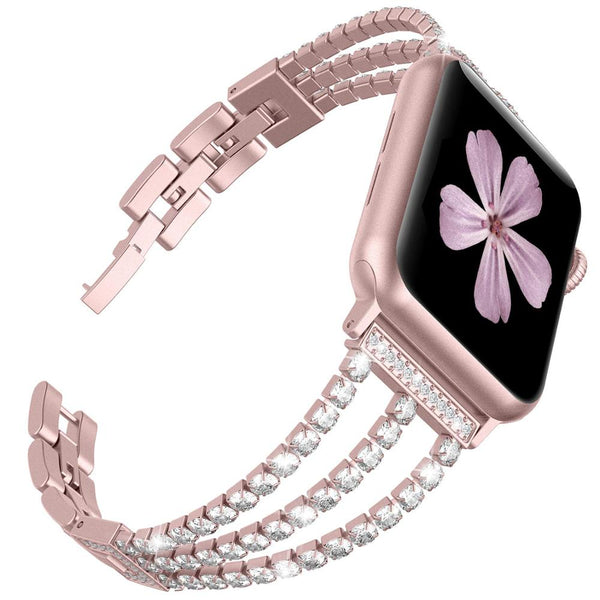 Correa de Diamantes para Apple Watch - Diseño Elegante en Colores Sólidos