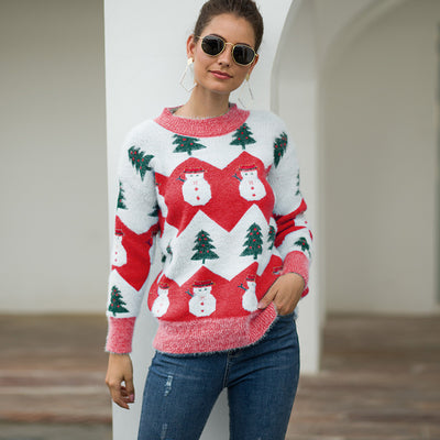 Suéter Navideño con Diseño de Árbol y Muñeco de Nieve - Image 12