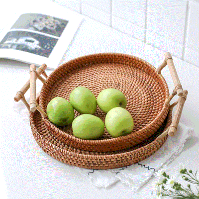 Canasta Artesanal de Ratán para Pan y Frutas - Image 5