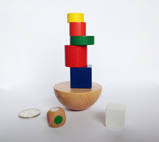 Juego de Equilibrio Hemisférico con Puzzle de Madera y Bolsa de Tela - Image 2