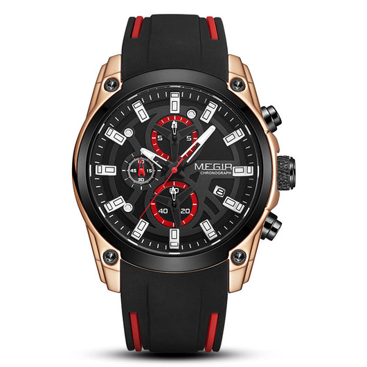 Reloj Deportivo Cronógrafo Multifuncional de Silicona para Hombre - Image 10