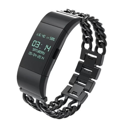 Correa Doble Cadena de Acero Inoxidable para Fitbit Charge 2 - Image 6