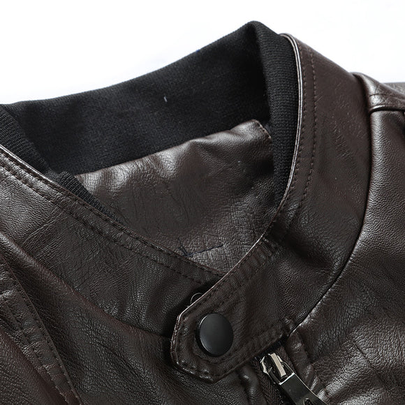 Chaqueta Slim Fit con Cuello Alto y Cierre