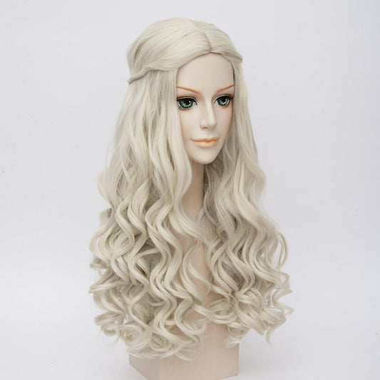 Peluca Blanca Larga Estilo Alicia en el País de las Maravillas - Image 2