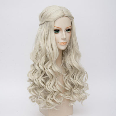 Peluca Blanca Larga Estilo Alicia en el País de las Maravillas - Image 2