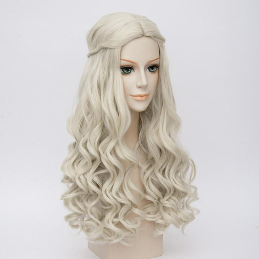 Peluca Blanca Larga Estilo Alicia en el País de las Maravillas - Image 2