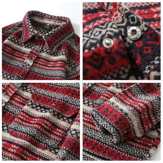 Camisa de Cuadros Gruesa para Hombre - Abrigo Perfecto para Otoño e Invierno - Image 3