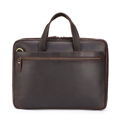 Maletín Portátil de Cuero Genuino Estilo Retro - Bolsa Ejecutiva Vintage - Image 3