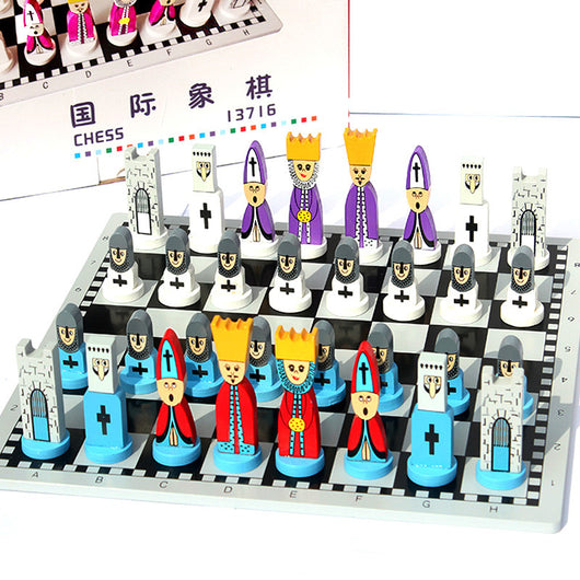 Puzzle de Ajedrez Educativo en Madera con Figuras de Dibujos Animados - Image 14