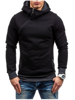 Sudadera con Cierre Oblicuo - Hoodie Deportivo Casual para Hombre - Image 4
