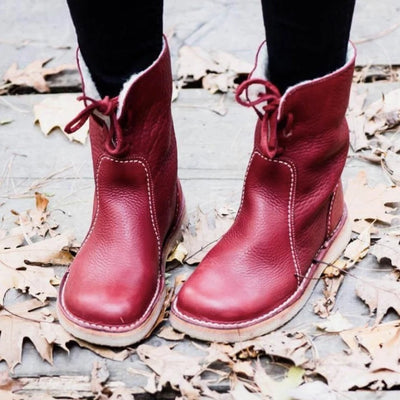 Botas de Invierno para Mujer con Forro de Felpa y Cordones - Image 4