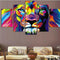 Pintura de Diamantes León Colorido - Mosaico Completo para Decoración de Pared