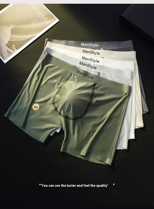 Bóxers Transpirables de Seda Helada sin Costuras con Entrepierna de Una Capa - Image 18