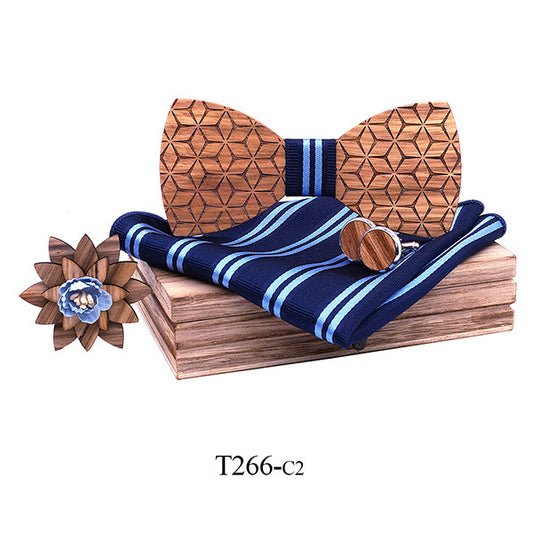 Corbatín de Madera Artesanal para Traje de Negocios Británico - Image 2