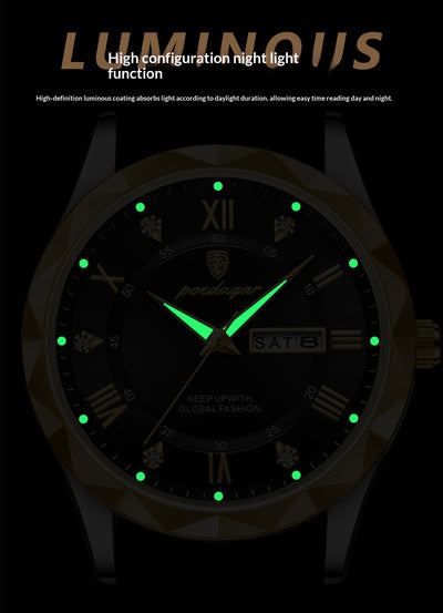 Reloj para Hombre con Correa de Cuero y Movimiento de Cuarzo - Image 12