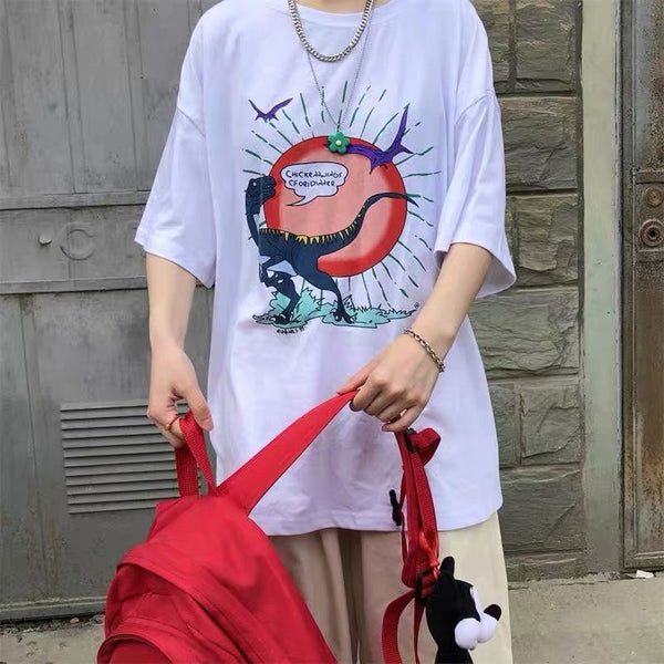 Camiseta Holgada Versátil de Manga Corta