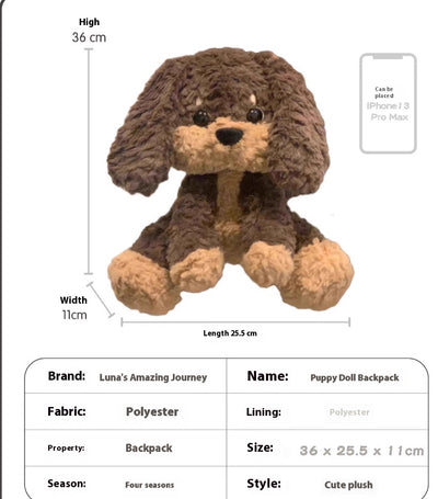 Mochila Peluche Perro Salchicha - Bolsa Infantil Adorable - Image 6